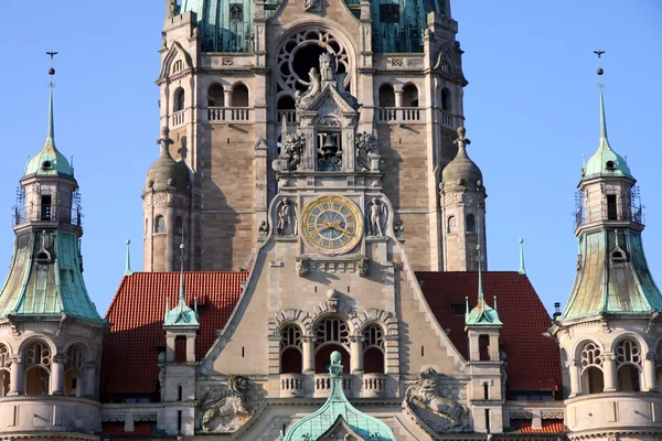 Új Városháza (Rathaus), Hannover, Németország — Stock Fotó