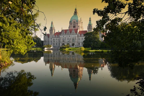 New Town Hall Hannover Almanya'da (Rathaus) bina — Stok fotoğraf