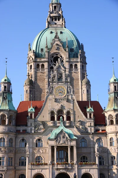 New Town Hall (Rathaus) em Hanôver, Alemanha — Fotografia de Stock