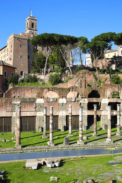 Het Forum Romanum ruïnes in Rome, Italië — Stockfoto