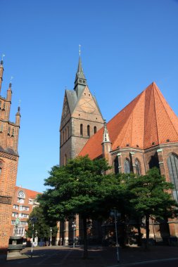 Market Church ve Old Town Hall Hannover, Almanya