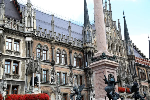 Ayuntamiento (Rathaus) en Marienplatz, Múnich, Alemania —  Fotos de Stock