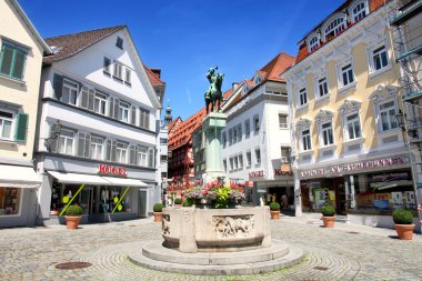 Esslingen Am Neckar, Almanya - 18 Temmuz: postacı Michel Fountain 