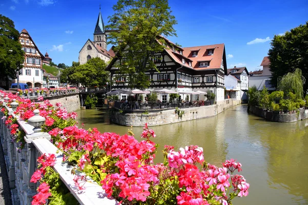 Esslingen Am Neckar, Germany - július 18: Nézd a régi wattle ház — Stock Fotó