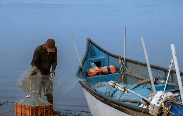 Pescadores Barcos Acción India — Foto de Stock