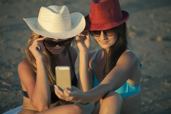 Selfie na plaży — Zdjęcie stockowe