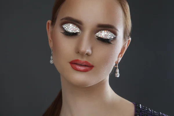 Shiny make-up — Stock Photo, Image