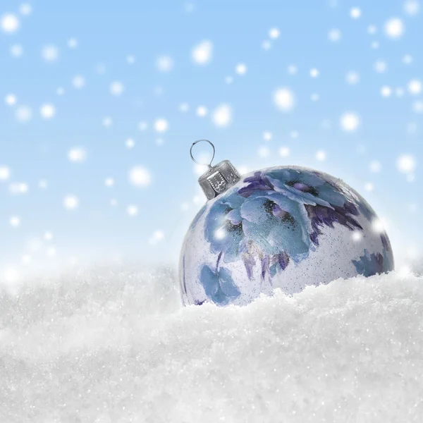 Christmas bauble made by deocupage — Stock Photo, Image