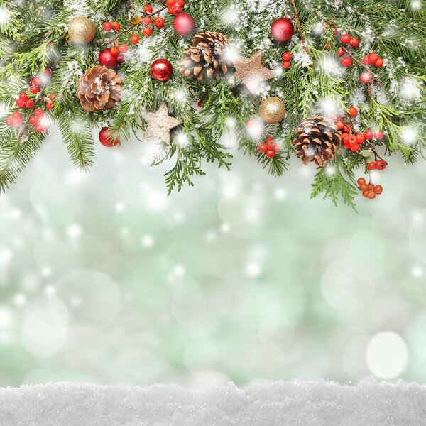 Winter or christmas background — Stock Photo, Image