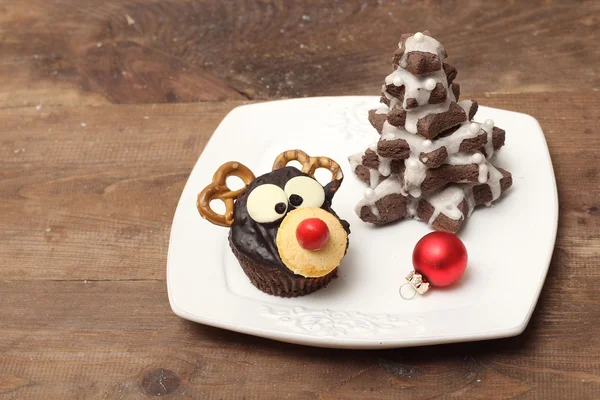 Jul hemlagade muffins — Stockfoto