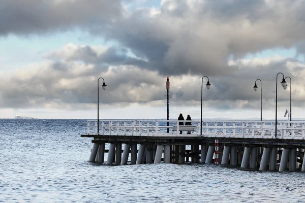 View on pier in Orlowo, Poland — Stock Photo, Image