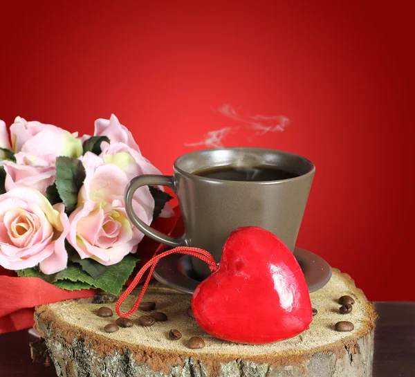 Una taza de café. Tarjeta San Valentín . — Foto de Stock
