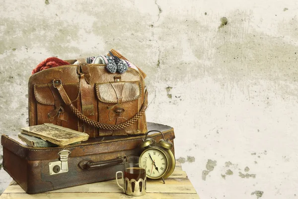 Old suitcase in retro style — Stock Photo, Image