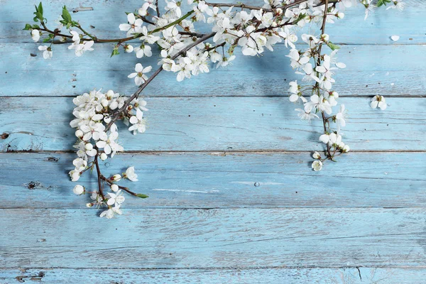 Flores sobre fondo de madera — Foto de Stock