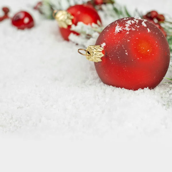 クリスマスの泡と装飾 — ストック写真