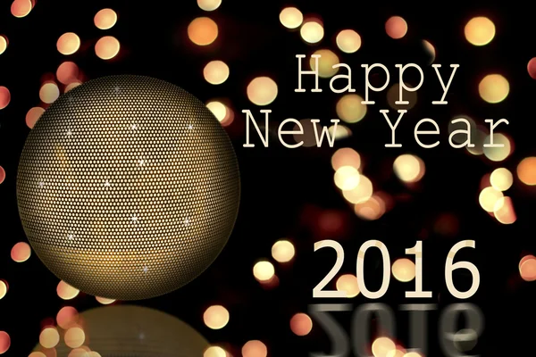 Disco ball and text Happy New year — Stock Photo, Image