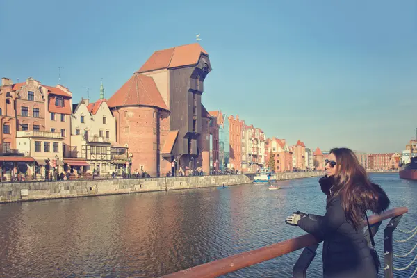 Turist i Gdansk, Polen — Stockfoto