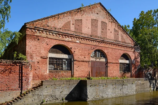 Kronstadt, stavební řezivo loděnice — Stock fotografie