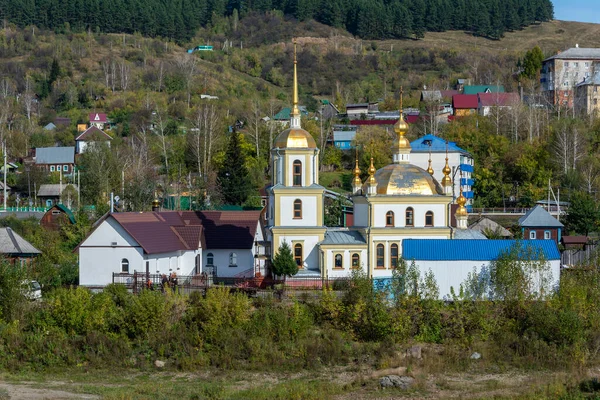 Orthodoxe Mariä Himmelfahrt Kirche Dorf Mundybasch Gornaja Schoria Gebiet Kemerowo — Stockfoto