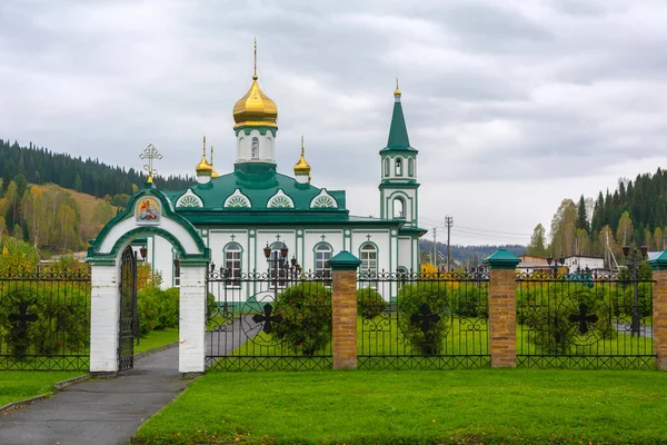 Die Kirche Des Heiligen Georgs Siegreicher Taschtagol Gornaja Schoria Gebiet — Stockfoto