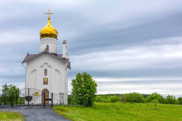 Capilla Ortodoxa Del Descenso Del Espíritu Santo Ciudad Taiga Región — Foto de Stock