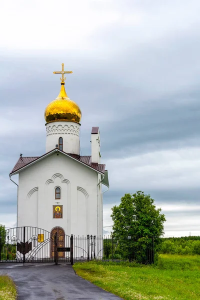 Ortodoxa Kapellet Nedstigningen Den Helige Ande Staden Taiga Kemerovo Regionen — Stockfoto