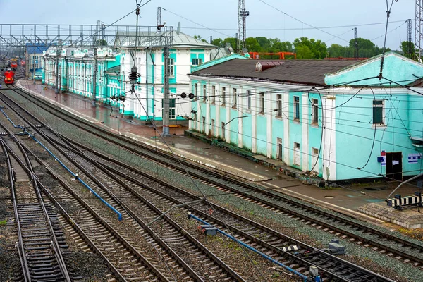 Dworzec Kolejowy Taiga Region Zachodniosyberyjski Kemerowo Kuzbass — Zdjęcie stockowe