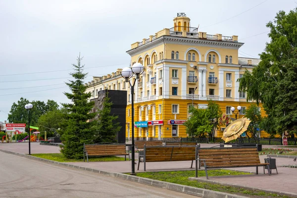 Leninsk Kuznetsky Rusland Juni 2020 Zicht Het Historische Centrum Van — Stockfoto