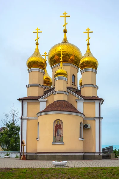 Igreja Capela São Sérgio Radonezh Cidade Leninsk Kuznetsky Região Kemerovo — Fotografia de Stock