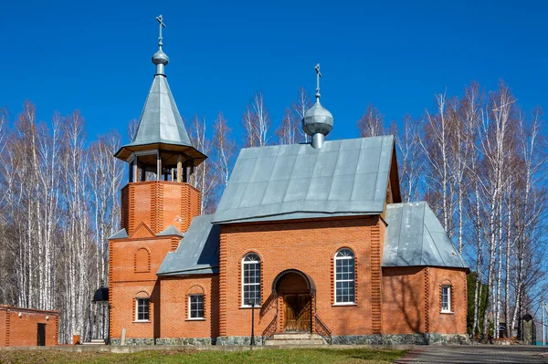 Ärkeänglakyrkan Michael Från Den Rysk Ortodoxa Kyrkan Byn Ursk Kemerovo — Stockfoto