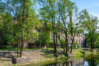 Kaliningrad, Marinesko seddindeki Aşağı Göl 'ün pitoresk kıyısı.