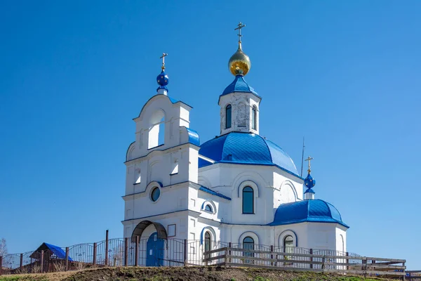 Ortodoxní Kostel Přímluvy Nejsvětějších Theotokos Obci Gorskino Kemerovo Kraj Kuzbass — Stock fotografie