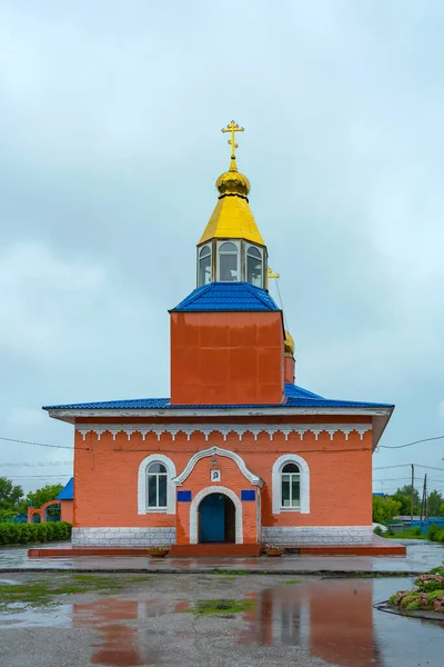 Ortodoxa Kyrkan Elijah Profeten Byn Krasnobrodsky Kemerovo Region Kuzbass — Stockfoto
