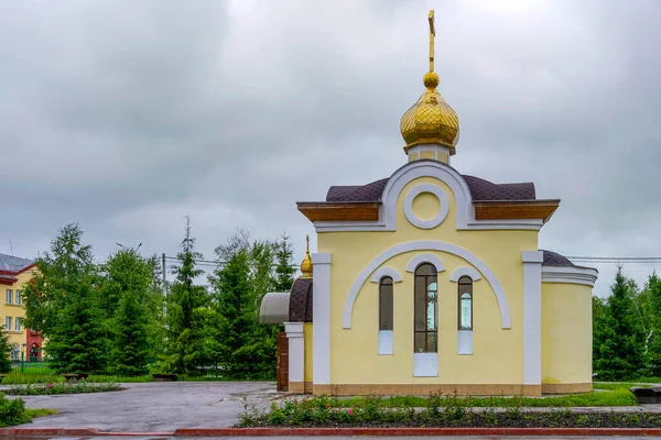 Capilla Ortodoxa Territorio Del Hospital Del Distrito Guryevskaya Región Kemerovo — Foto de Stock