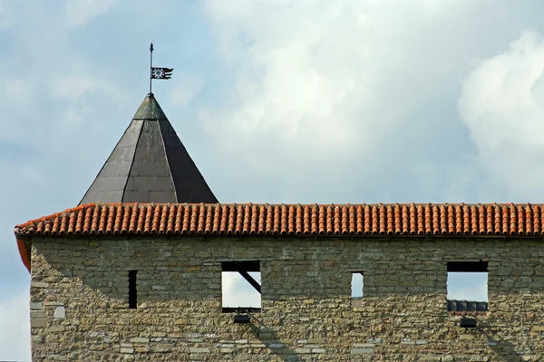 Narva, fragment zdi hradu Herman — Stock fotografie