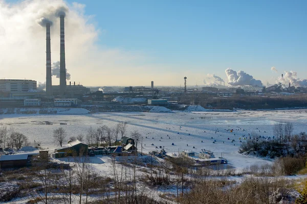 Kemerovo, pesca no gelo — Fotografia de Stock