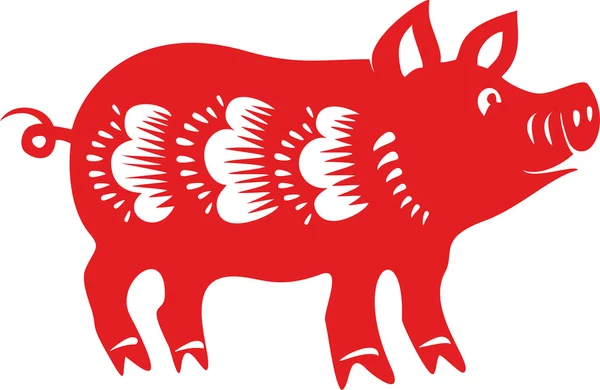 猪，中国农历星座运势. — 图库矢量图片