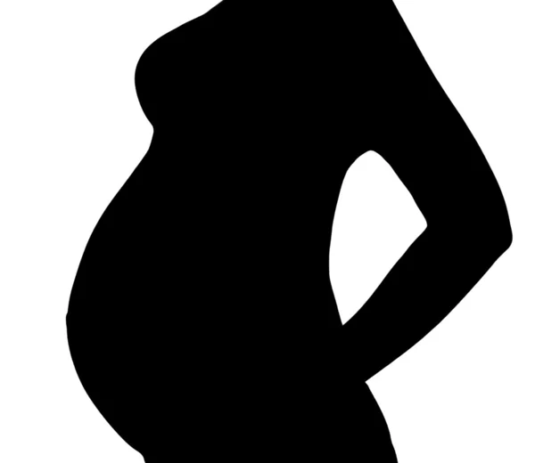 임신 한 여자의 실루엣 로열티 프리 스톡 이미지