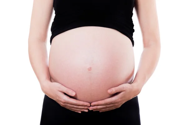 Pregnant stomach — Stock Photo, Image