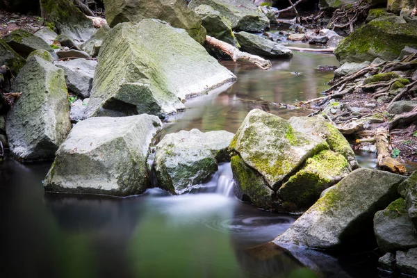 Small waterfall in forest — Stock Photo, Image