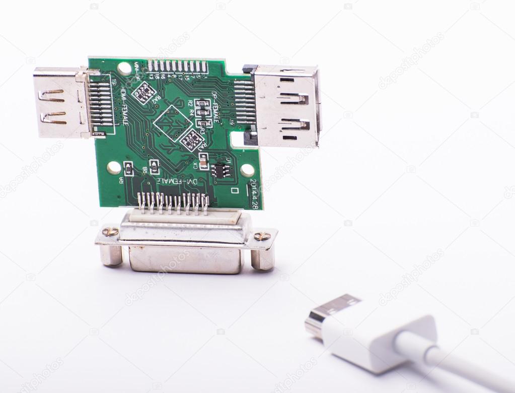 Circuit board with connector — Stock Photo © gorbelabda 95523818