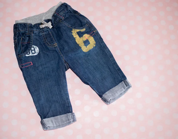 Baby girl jeans — Stock Photo, Image