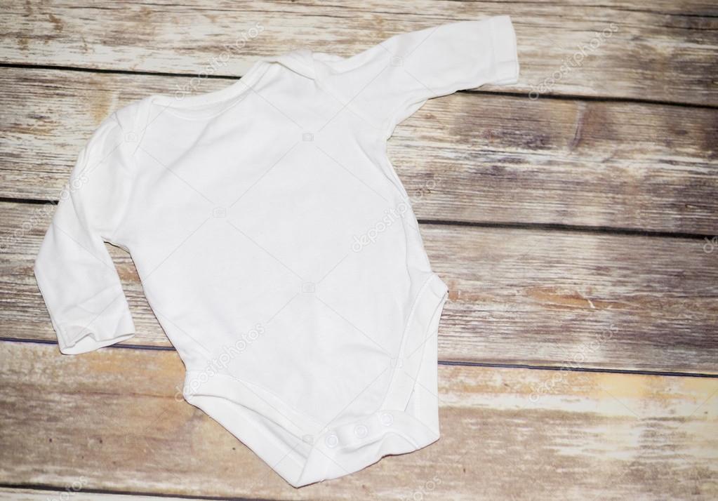 White baby bodysuit