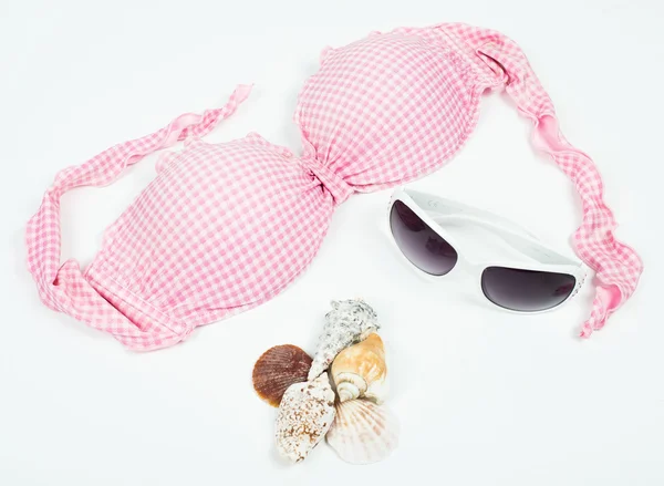 선글라스와 함께 핑크 비키니 — 스톡 사진