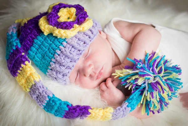 Bebê com chapéu na pele Imagem De Stock