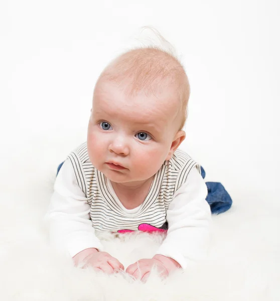 Cute baby girl isolated Royalty Free Stock Photos