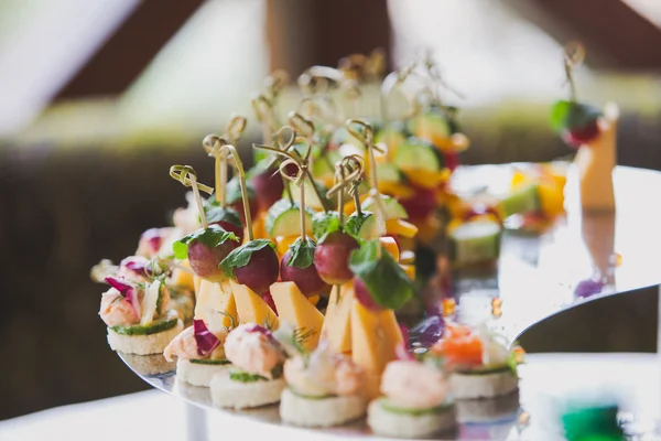 Tables set for wedding — Stock Photo, Image