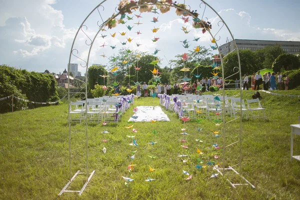 Fiori decorare un bel matrimonio — Foto Stock