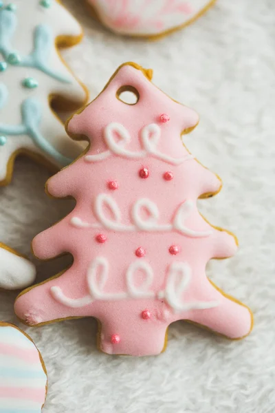 Hausgemachte Weihnachtsplätzchen - Lebkuchen — Stockfoto