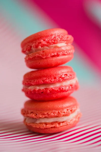 法国 macaron，著名糕点 — 图库照片